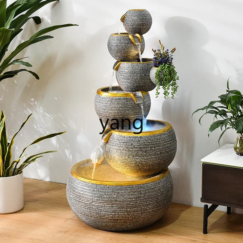 CX flowing water ornament stacked water landscape home living room humidifier hotel clubhouse entrance decoration