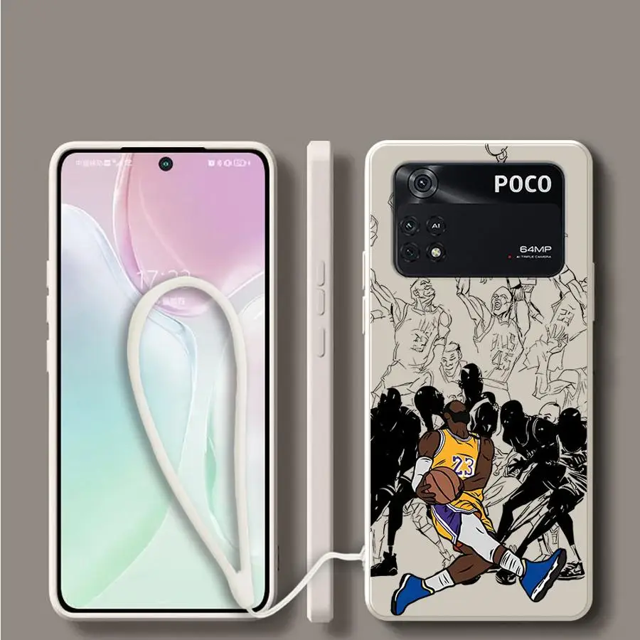 Мягкий чехол для телефона Xiaomi Poco F5 F3 X4 X3 Pro F4 X3 NFC Basketball Star Cool
