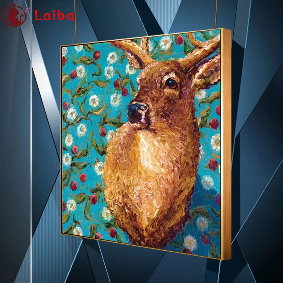 

full Diy diamond painting Abstract animal art, deer picture rhinestones embroidery diamond mosaic 5d cross stitch decor