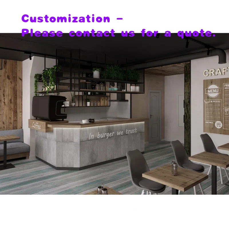 

custom.Coffee Shop Chairs and Tables Commercial Coffee Counter Cabinet