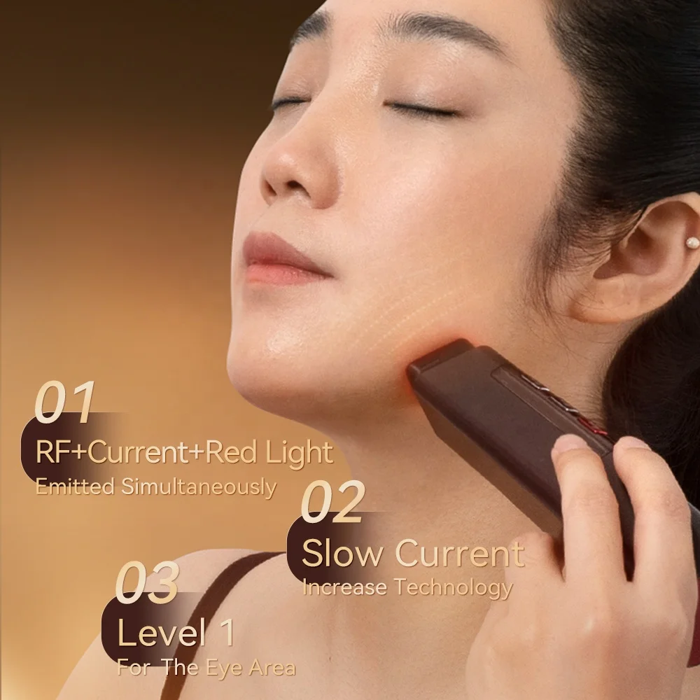 Dispositivo de beleza rf para uso doméstico, anti-envelhecimento, lifting facial, aperto da pele, tecnologia led de alta frequência para remoção de rugas