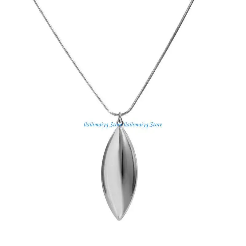 

573B Trend Water Droplet Necklace Waterproof Statement Charm Clavicle Chain for Women