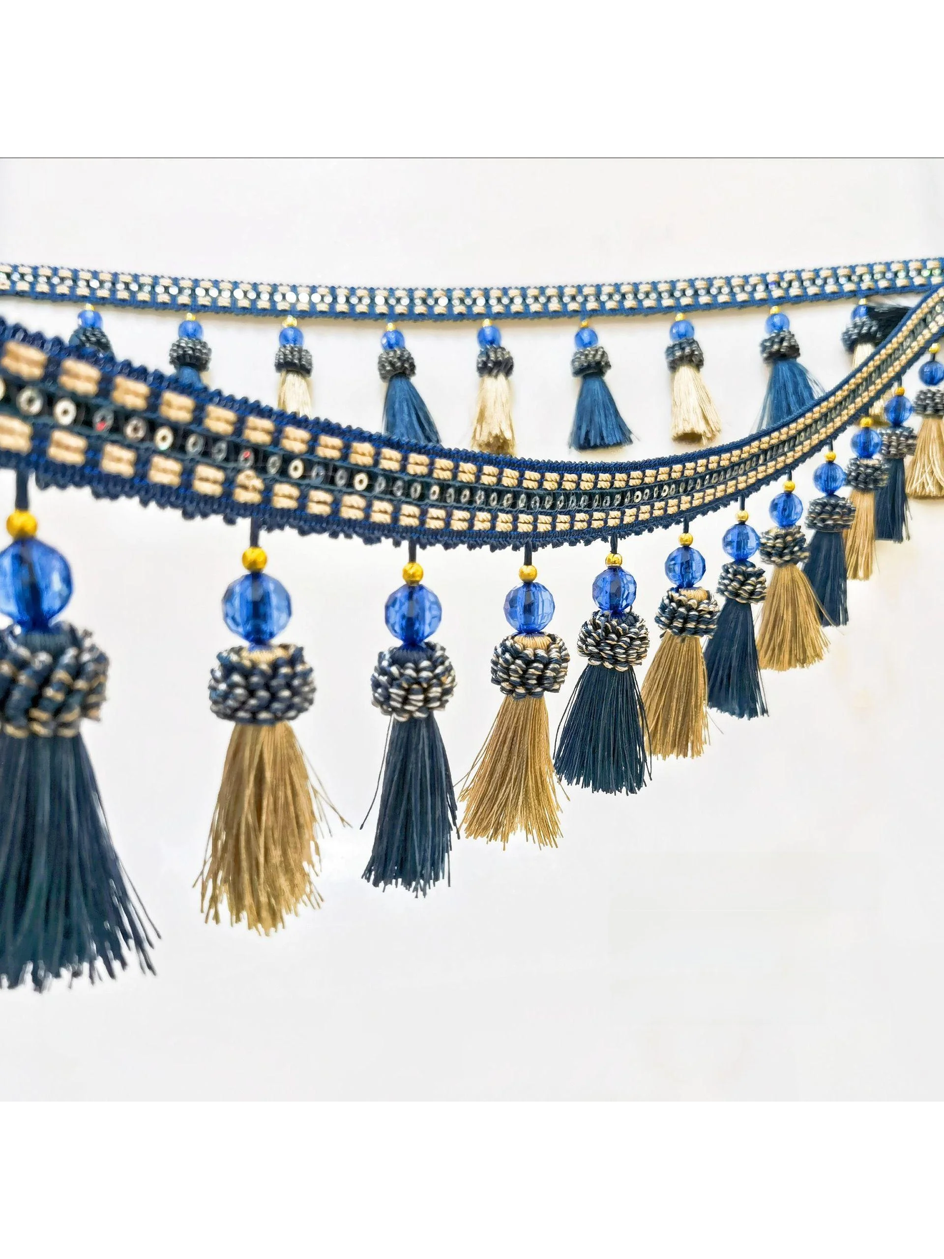 

European Style Wedding Curtain Tassels Fringe Trim New Model Curtain Accessories Beads Strawberry Home Fabric DIY Supplies