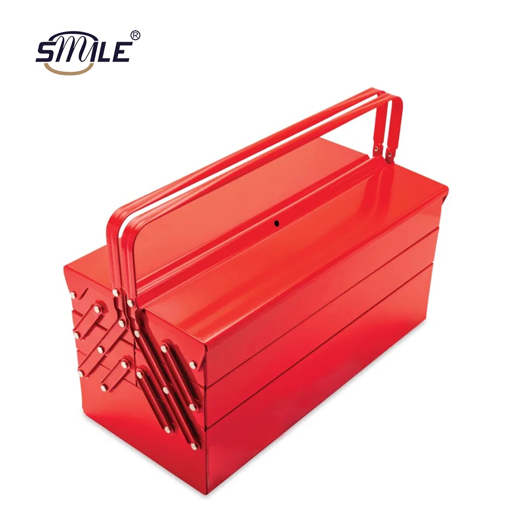 

21" Portable 3 Tier 7 Trays Mechanic Garage Steel Cantilever Tool Box With Two Handles