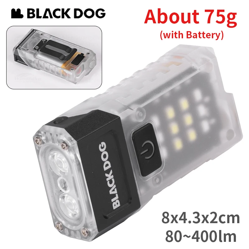 

Naturehike-BLACKDOG Multi-function Flashlight Outdoor Camping Hiking Emergency Lantern Ultralight 1200mAh LED Light MINI Lantern