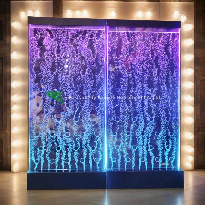 custom.Custom Made Color Light Led Dancing Fountain Bubble Wall Room Divider Home, Bar, Hotel, Restaurant Deco