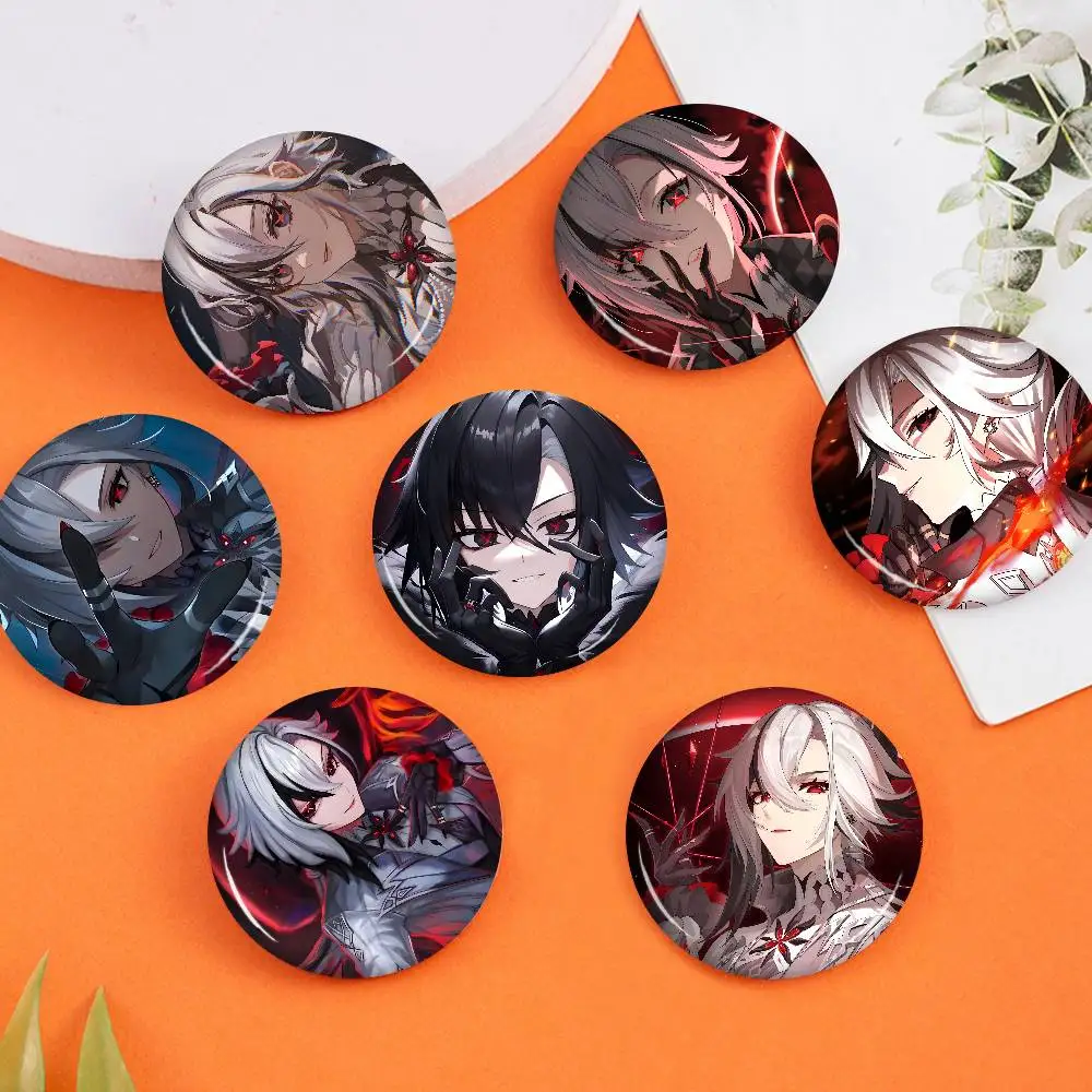 Creative Game Genshin Impact Cute Arlecchino Anime Brooches Cute Cartoon  Badge Jacket Jeans Lapel Pin Gift Accessorie