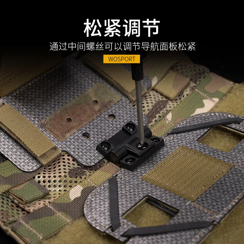 Tactical MOLLE Folding Navigation Board Mount Plate Outdoor Vest Chest Phone Front Panel Molle Map Admin Case Folded Holder