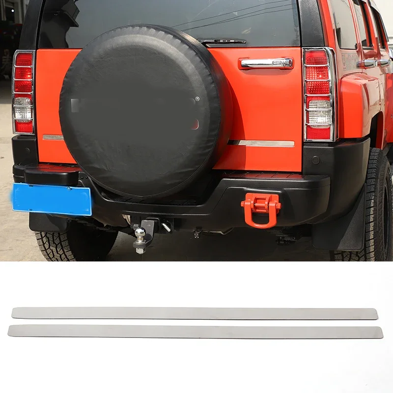 For Hummer H3 2005-2009 Auto Styling Stainless Steel Tailgate Decoration Patch Auto Exterior Molding Accessories
