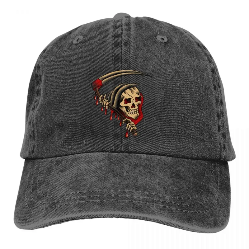 

Summer Cap Sun Visor Salty Dog American Traditional Grim Reaper Hip Hop Caps Art Cowboy Hat Peaked Hats