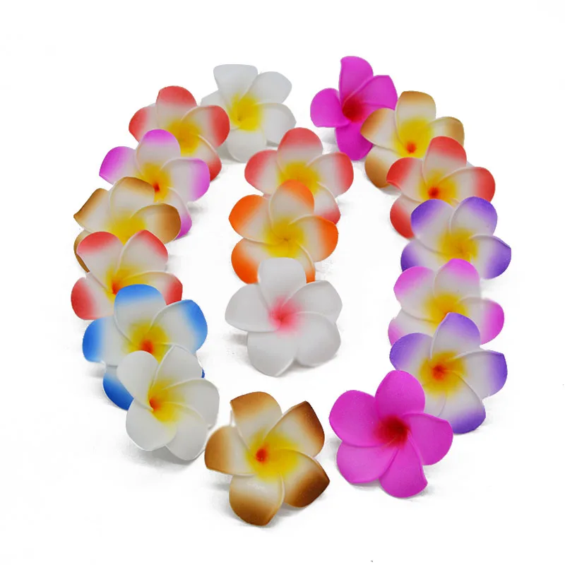 20Pcs Plumeria Hawaiian Foam Frangipani Flower Artificial Silk Fake EGG Flower For Wedding Party Decoration