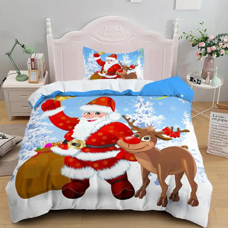 Christmas Quilt Bedding Christmas Bedding Quilt Christmas Quilt Duvet Covers 3-Piece Bedding Set King & Queen Sizes Perfect For