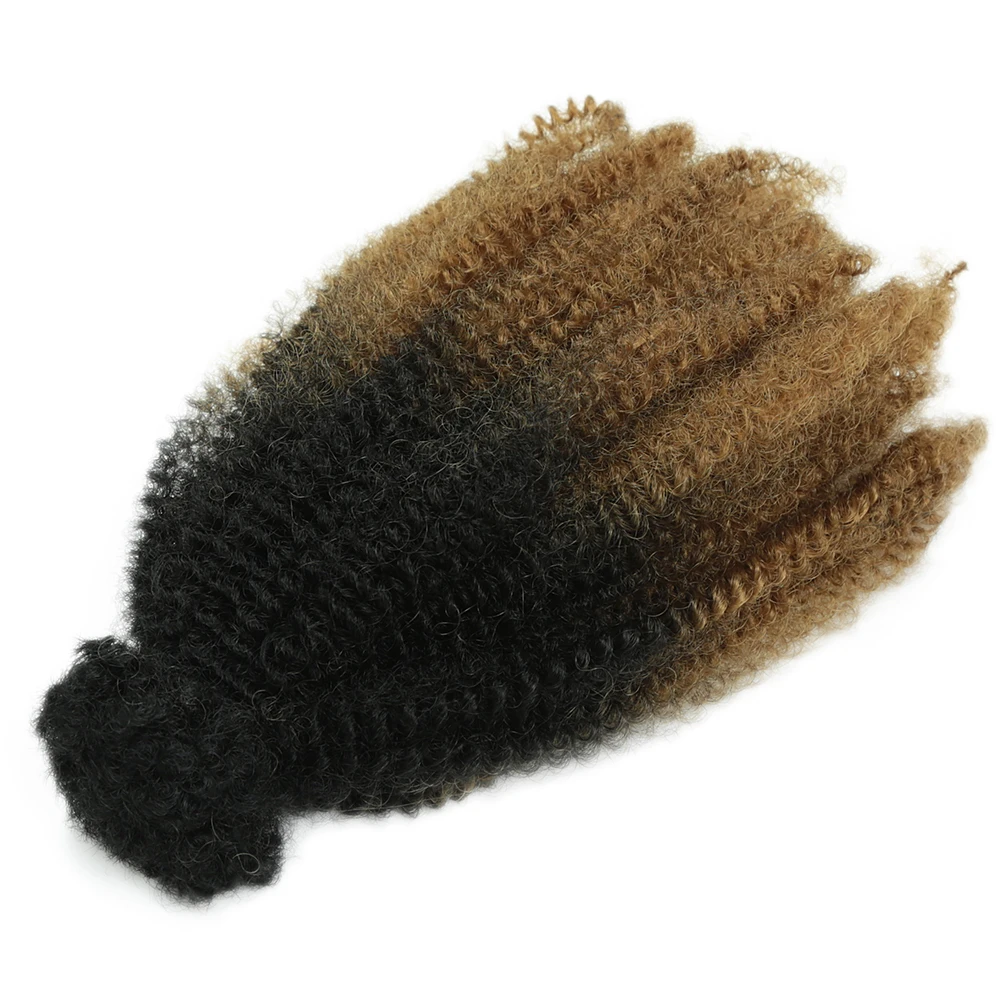 Alibaby 12 Zoll synthetisches Afro Kinky Twist Marley Häkelhaar vorgetrenntes Frühlings-Afro-Twist-Haar für Butterfly Locs Zöpfe