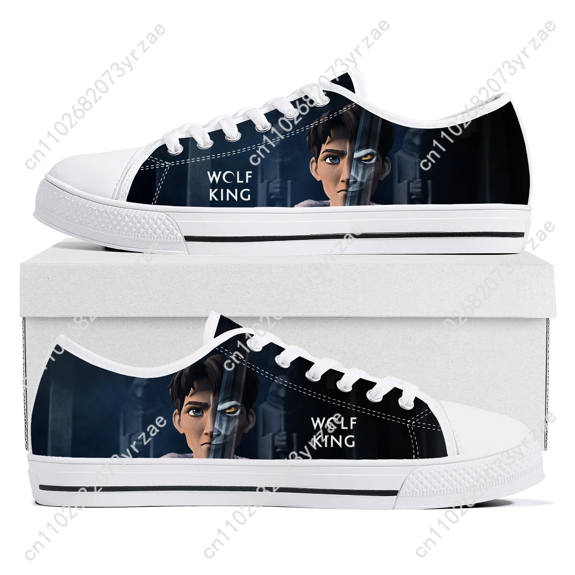 

Wolf King Low Top High Quality Sneakers Mens Womens Teenager Canvas Sneaker Fashion Print Casual Breathable Shoes Custom Shoes