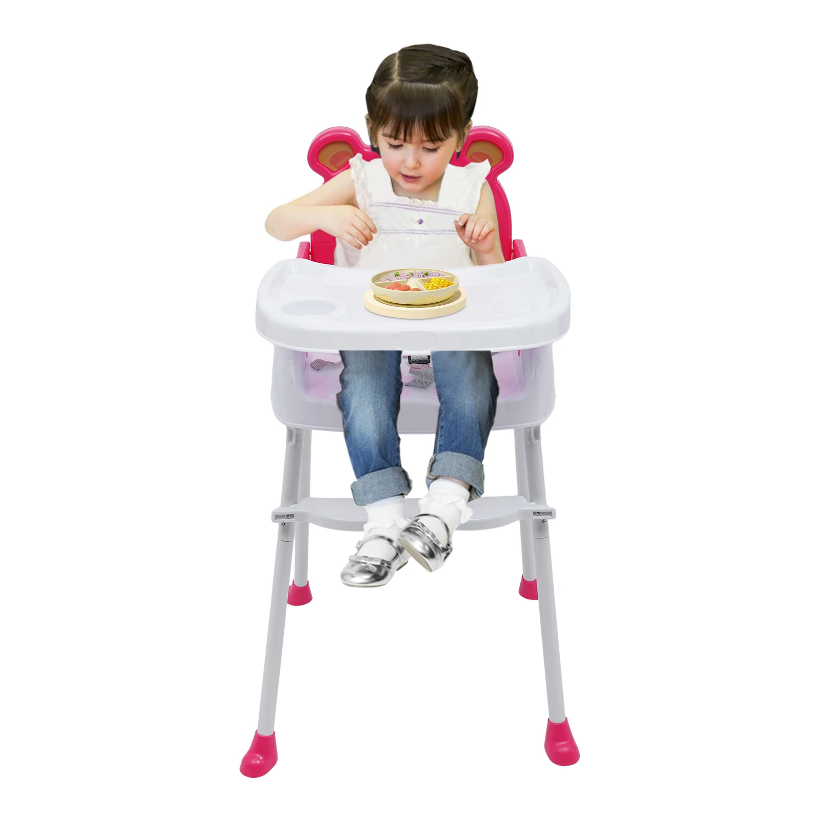 BYMAOCAR 4-In-1 Baby Highchair, Infant Feeding High Seat Toddler Chair Environmentally Friendly PP For Home Restaurant