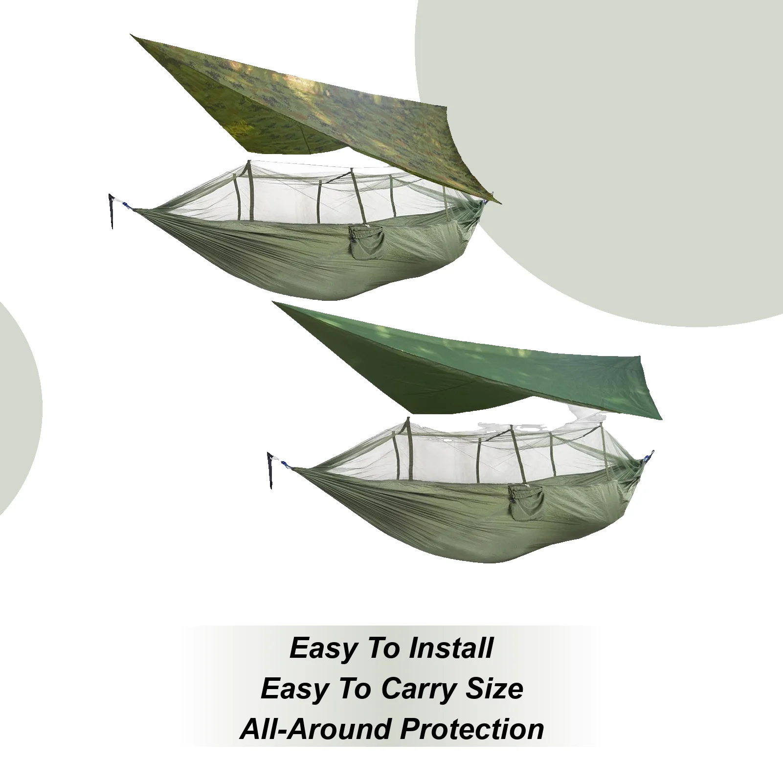 Camping Hammock Fly Net Waterproof Roof Fly Net Netting Waterproof Protective Mesh For Fishing Patio Backyard Garden Outdoor