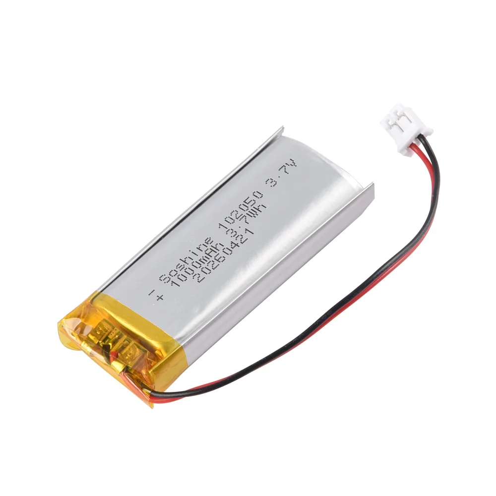 Soshine 102050 3.7V 1000mAh Lithium Polymer Batteries 102050 Lipo Cells Rechargeable Battery for MP3 GPS TWS Bluetooth Headset - view 4