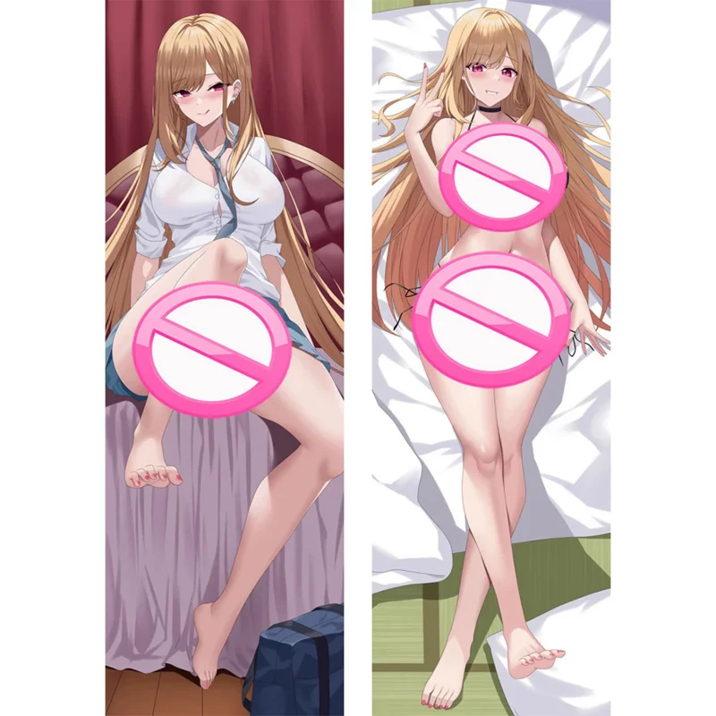 Anime My Dress-Up Darling Marin Kitagawa Dakimakura Throw Soft Hugging Body Pillow Case Two Side Printed Pillowcase Otaku Gifts