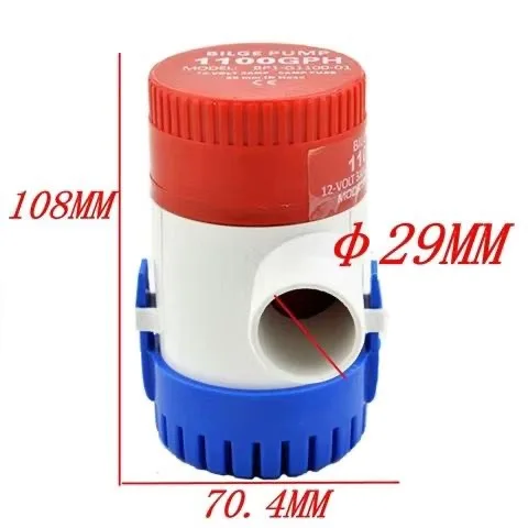 1100GPH 750GPH 12V Helps Exclude Bilge Water Tools Electric Marine Submersible Bilge Pump Water Pump With Float Switch