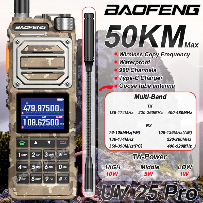 baofeng-uv-25-pro-10w-walkie-talkie-tactico-camo-am-fm-banda-completa-de-largo-alcance-frecuencia-de-copia-inalambrica-noaa-tipo-c-radios-bidireccionales