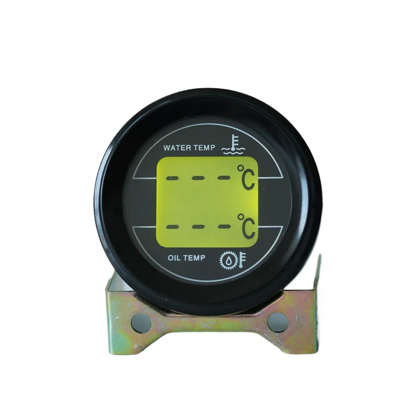 For Loader Forklift Construction Machinery LCD Meter Water Temperature Oil Temperature Double Display 12V24V Universal Voltage
