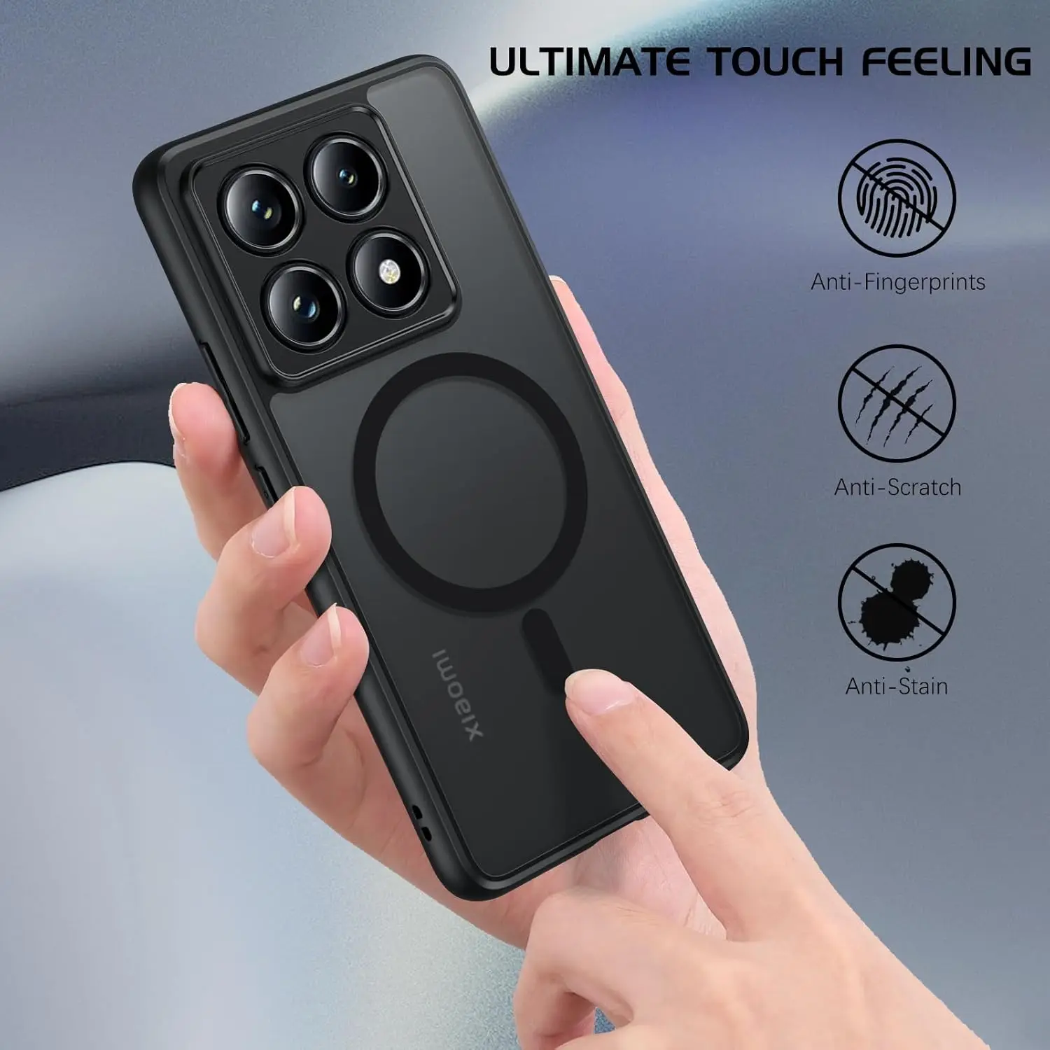 Case for Magsafe Magnetic Wireless Charge Matte Soft Bumper Hard Plastic Cover for Xiaomi 14T 14TPro Pro