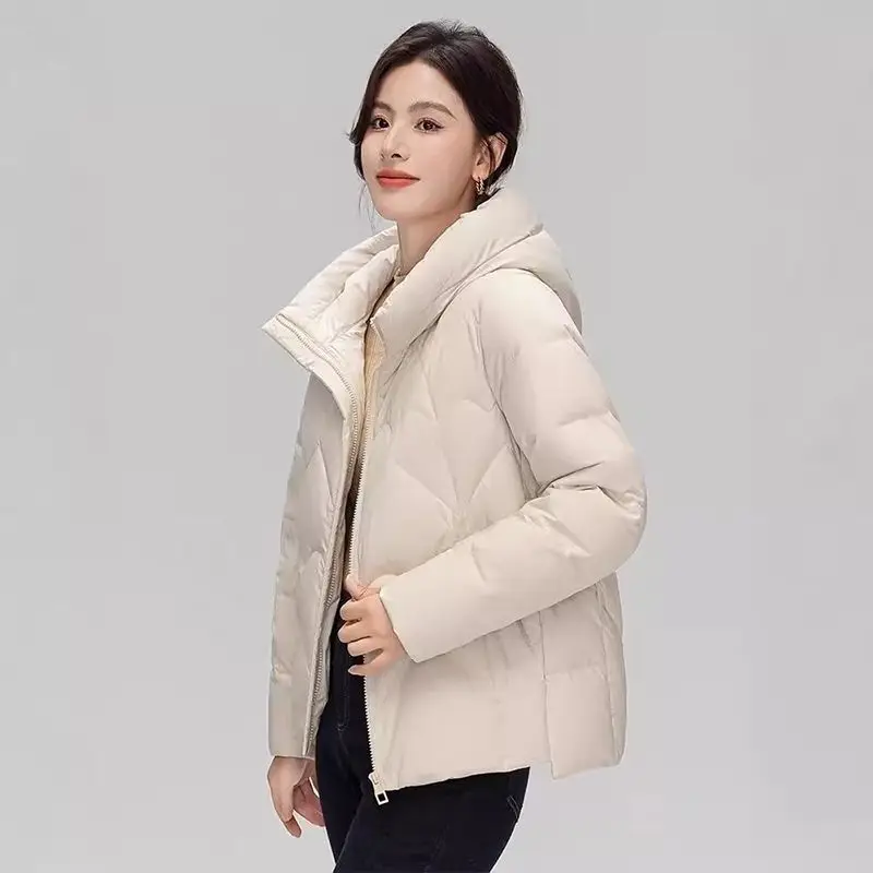 Winter Women's Down Cotton Jacket Loose Hooded Casual Jacket