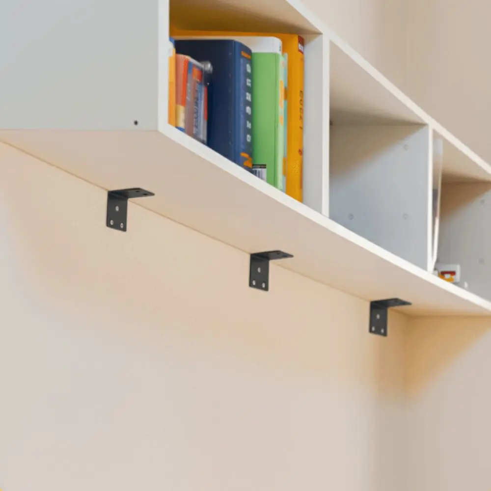 Universal Stainless Steel Corner Bracket Heavy Duty Durable Right Angle Brace Black 90 Degree Angle Brace Board Shelf Support