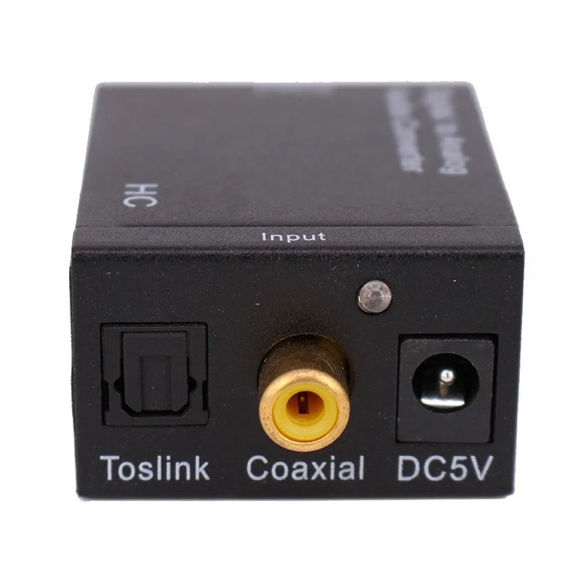 Digital To Analog Audio Converter Optical Fiber Coaxial Signal To Analog DAC Spdif Stereo 3.5MM Jack 2*RCA Amplifier Decoder