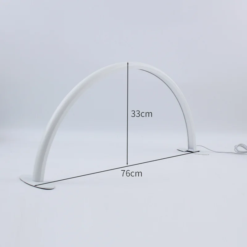 Lâmpada de beleza meia lua de 29 polegadas, manicure bordada, sobrancelha, cílios, luz LED, proteção para os olhos, luz de enchimento de piso em forma de U