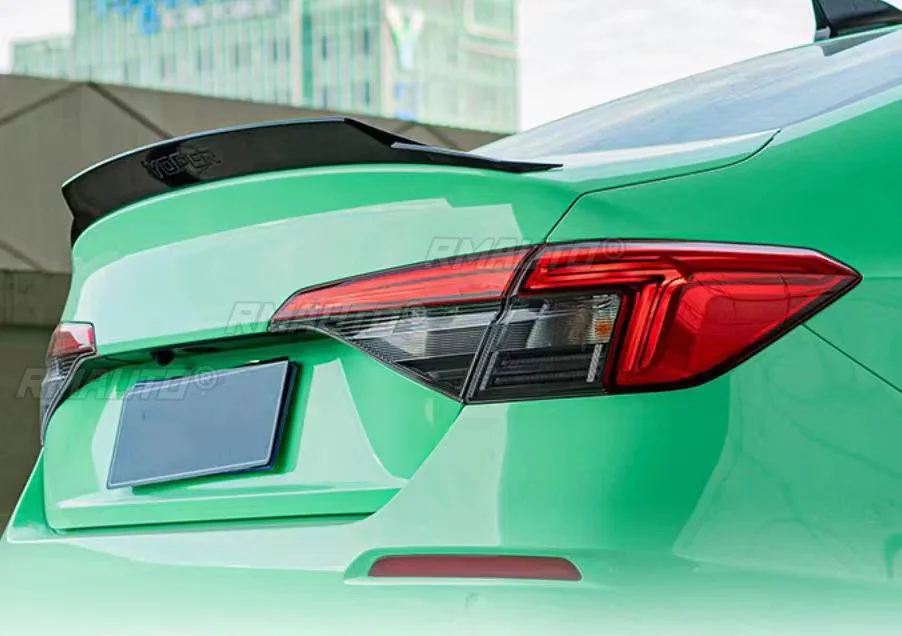 For Honda Civic 11th Gen 2022-2023 Body Kit Rear Trunk Spoiler Glossy Black YOFER Style Car Rear Spoiler Wing Car Accessories