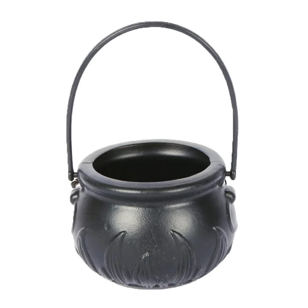 12PCS Halloween Witch Pot Plastic Mini Witch Cauldron Black Candy Holder Halloween Decoration Favor Decoration