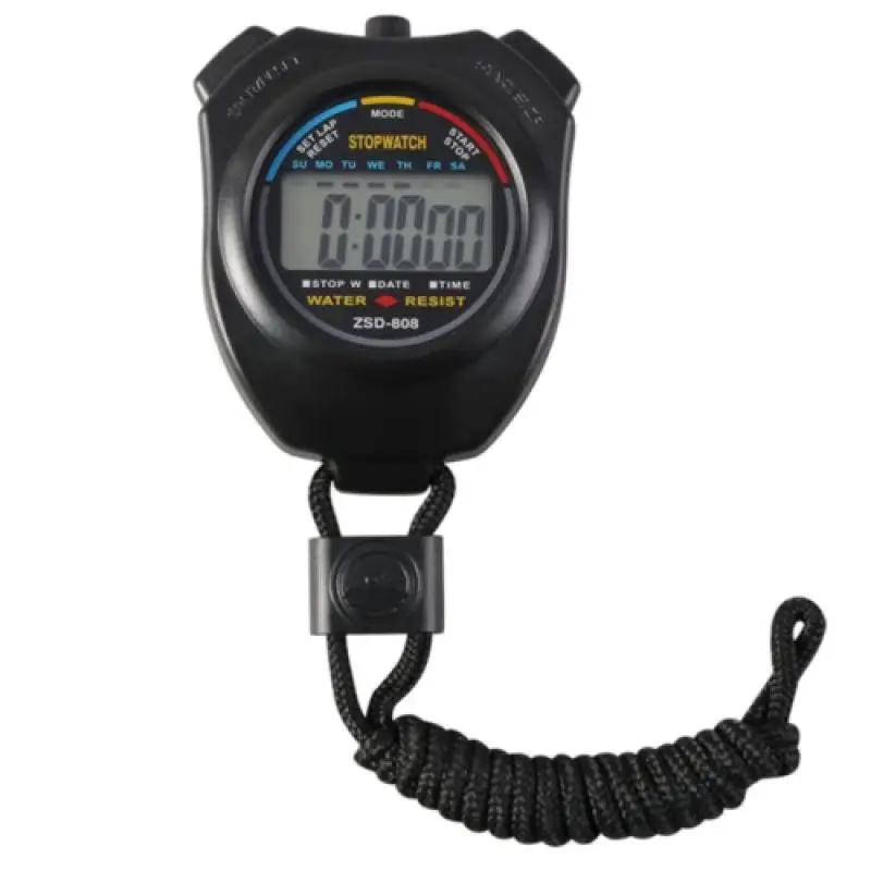 Digital Stopwatch Timer Professional Handheld LCD Chronograph Sports Stopwatch Sports Training Kitchen Timers Precision Tool