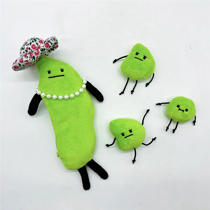 31CM Secret Staycation Plush Toy Edamame Family Dolls Cute Cartoon Stuffed Soft Toy Birthday Christmas Gift For Children