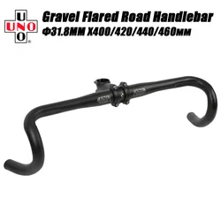 UNO Gravel Racing Handlebar 31.8 Aluminum Road Handlebar Bicycl Drop Bar Ultralight Flared Bike Drop Handle Bicycle Accessories