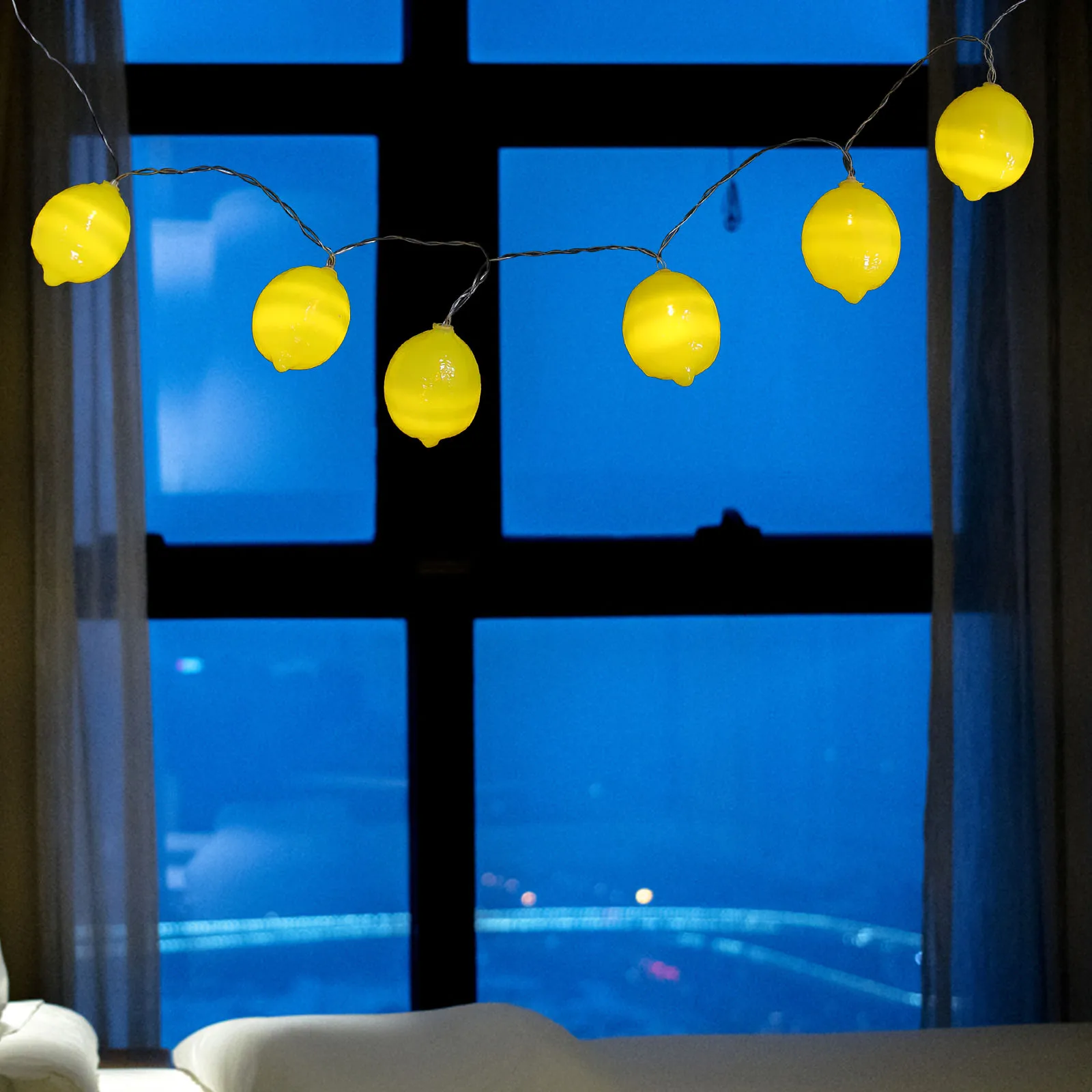 

LED Pineapple Light String 3M 20 Lights Yellow Plastic Lemons for Decoration Indoor Hanging Vines Warm Fruit Lamp Decor