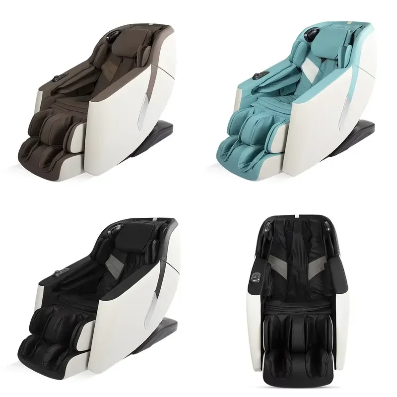 for A203 4D AI Intelligent Massage Chair Pu Leather Whole Body Heating Zero Gravity Large LCD Touch Screen CE Certification