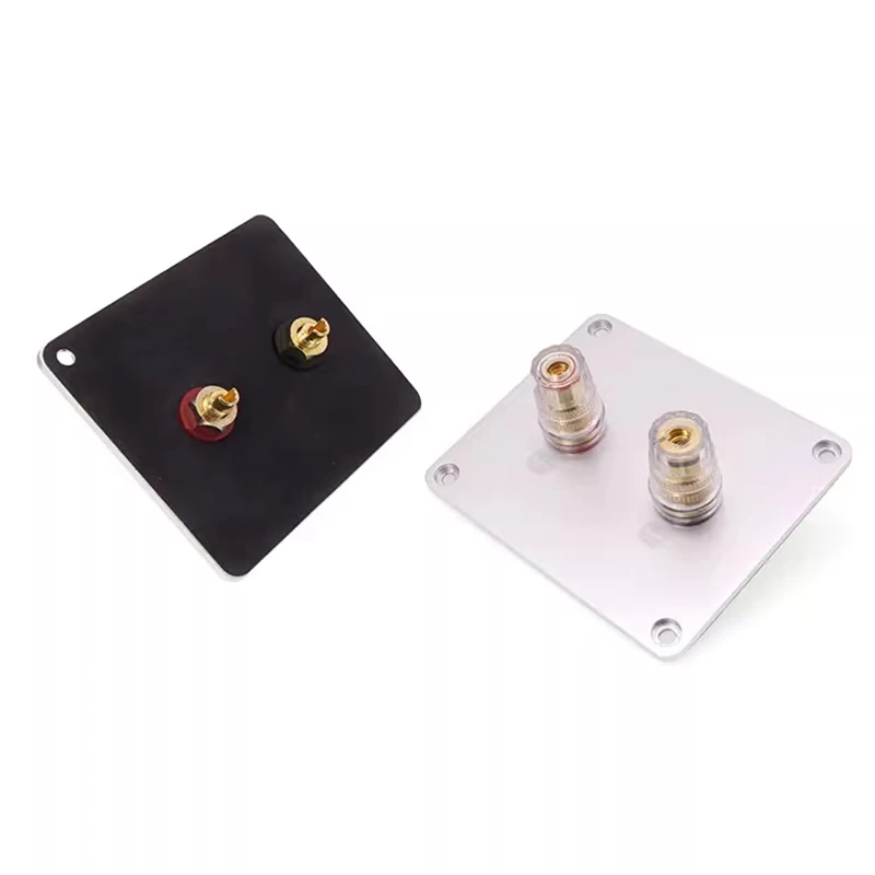 Hifi 2/4 Bit Square Aluminum Blank Terminal Plated Binding Post Speaker Board Sound Plug Connector Junction Box Audio DIY Parts