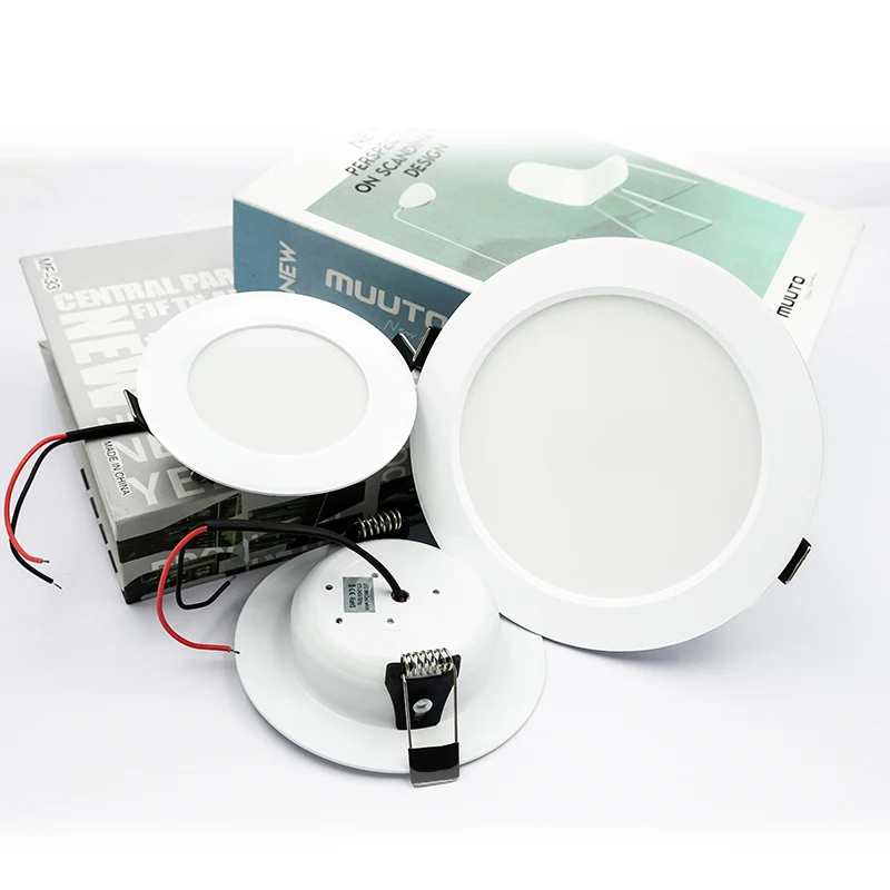 Imagem -05 - Redondo Recesso Lâmpada do Teto Led Downlight Painel Luz Interior Spotlight ac 110v 220v dc 12v 24v 5w 9w 12w 15w 18w de Alta Qualidade