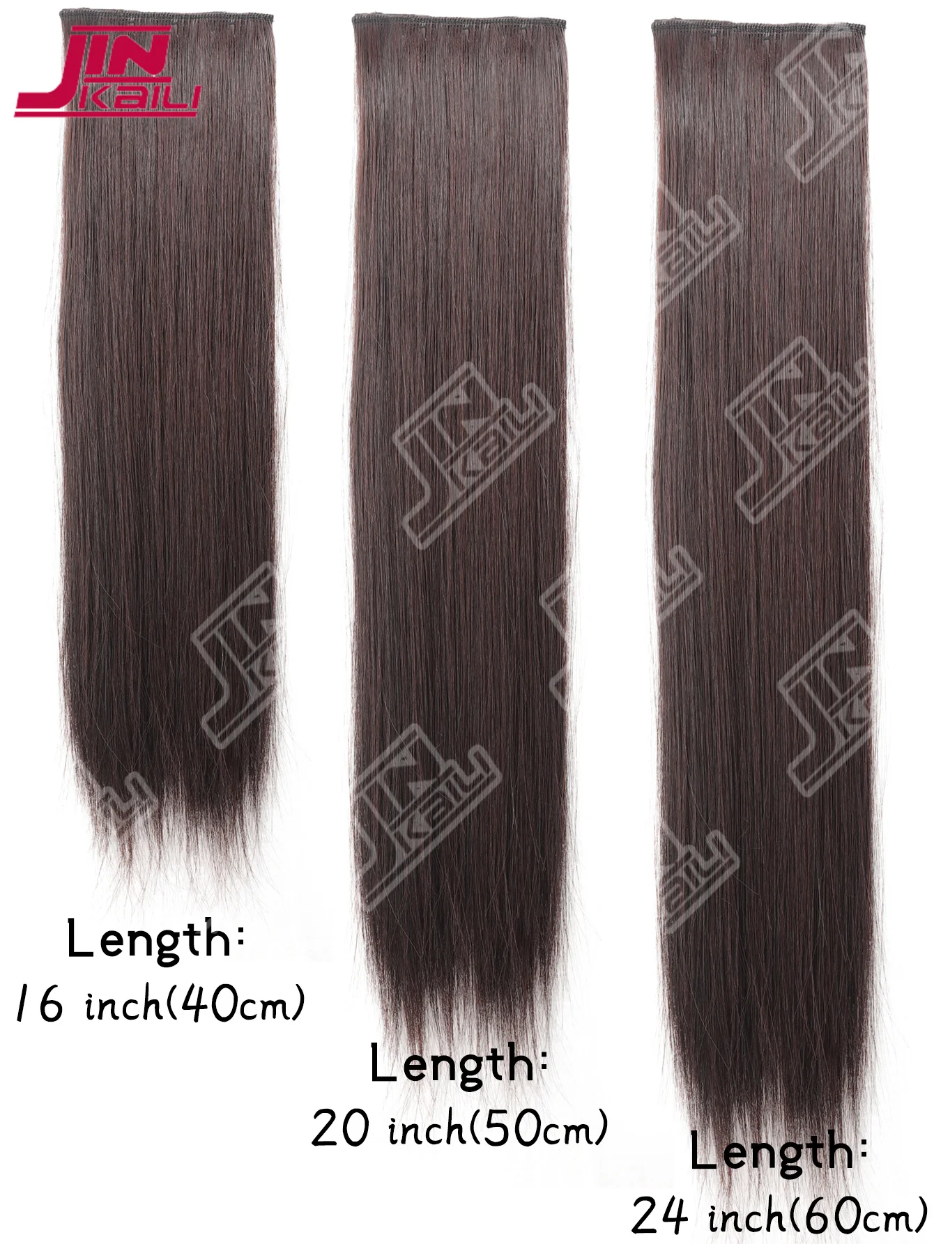 JKL 16-24 بوصة منصات الشعر الاصطناعية غير مرئية سلس كليب في الشعر التمديد زيادة الشعر الجانب العلوي غطاء هيربيسي #3