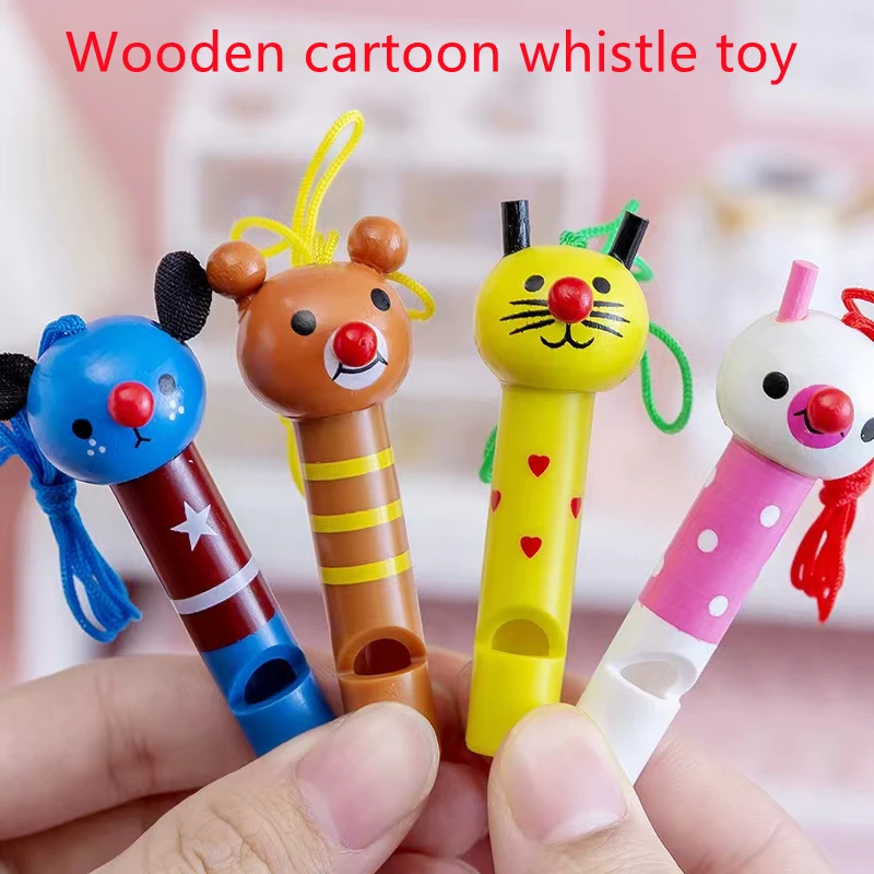 20Pcs Mini Multicolor Wooden Whistles Kids Birthday Party Favors Decoration Baby Shower Noice Maker Toys Goody Bags Pinata Gifts