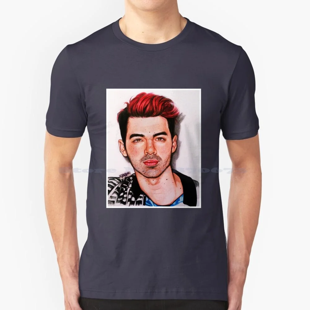 Joe J Drawing T Shirt 100% Cotton Tee Joe Jonas Nick Jonas Kevin Vines And Trying Times Little Bit Longer Happiness