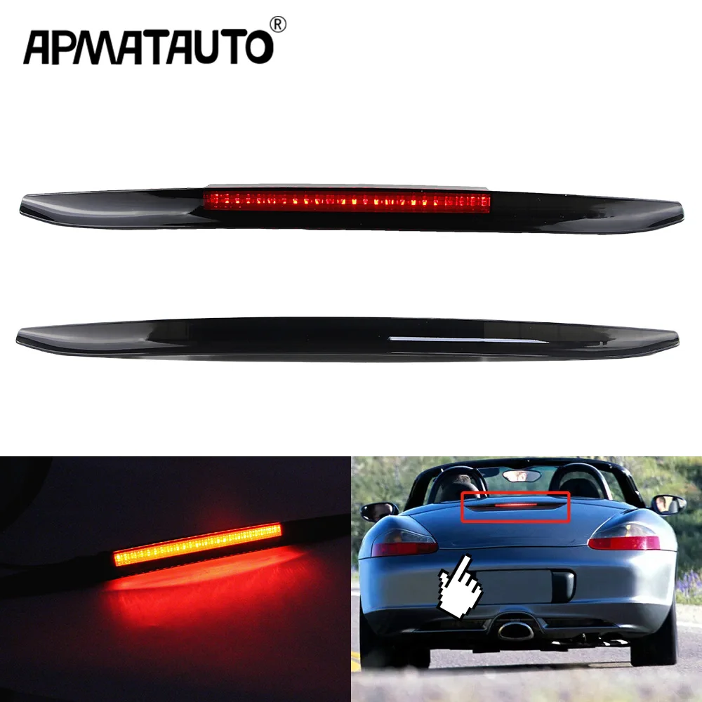 

Для Boxster 986 годов 1996-2004 гг., дымчатый красный светодиодный третий стоп-сигнал с высоким креплением, стоп-сигнал OEM: 98663105000
