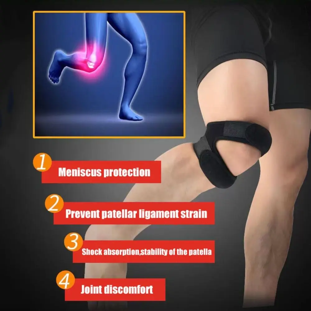 

Climbing Tendon Injury Supporting Knee Fitness Running Strap Knee Pads Suitable For Basketball Sports Knee Guard Knee Brace