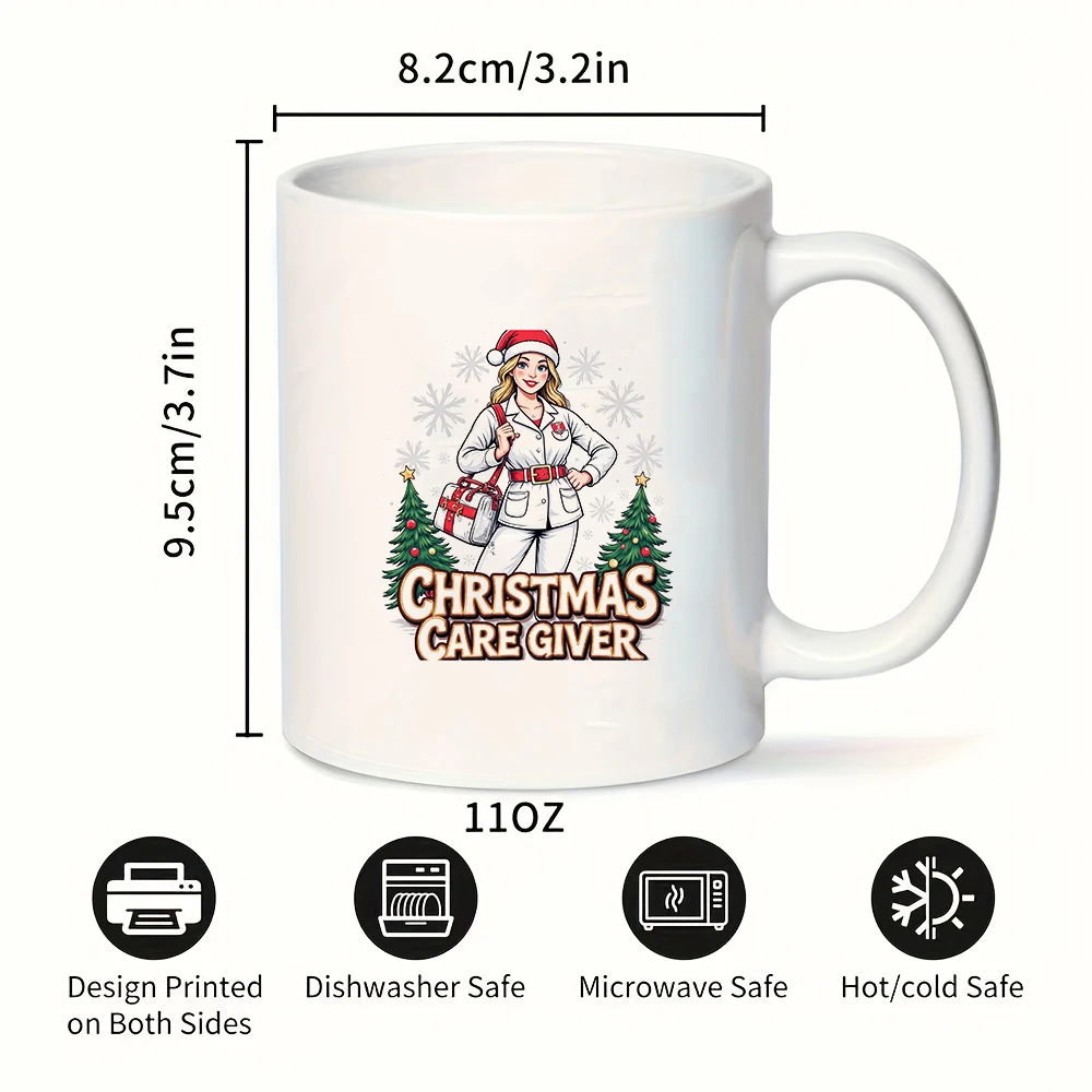 كوب 11 أونصة + كوب ماء ممرضة عيد الميلاد كارتون هدية عيد الميلاد للأطفال كوب ماء كوب قهوة للمنزل والمكتب