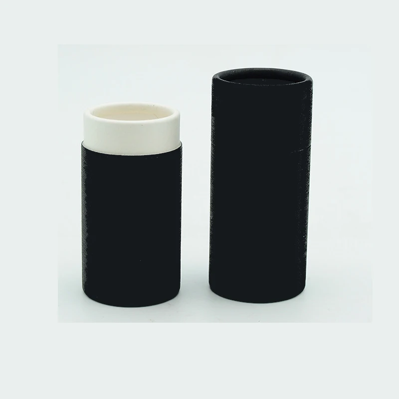 50Pcs Black Cardboard Tubes With Caps Kraft paper tube for essential oil 10-100Ml Coffee, Glass,Food,Gift  Container