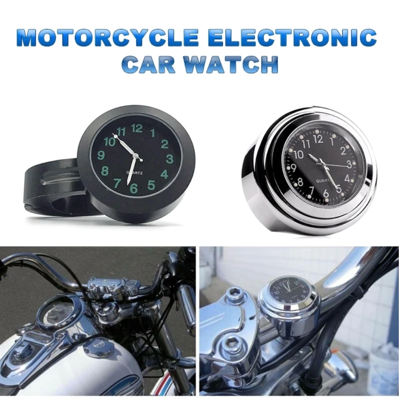 Waterproof Bike Mount Quick Fixing F19A Aluminum Motorcycle Handlebar Clock Watch