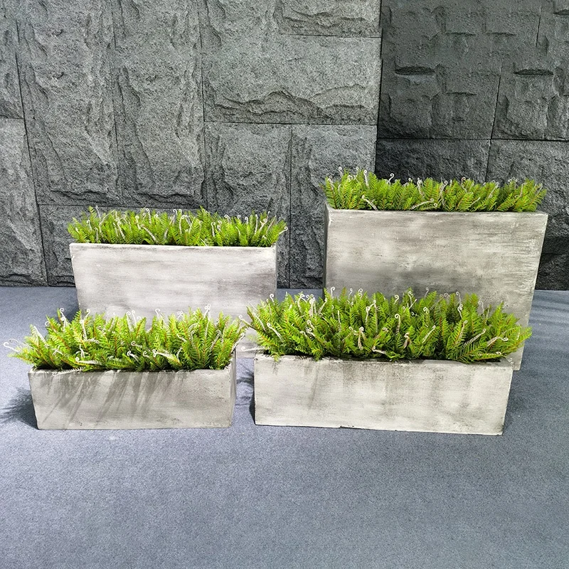 Big Size Creative Garden Planters Indoor Outdoor Plants Pots Oem Customized Fiberglass Flower Pots