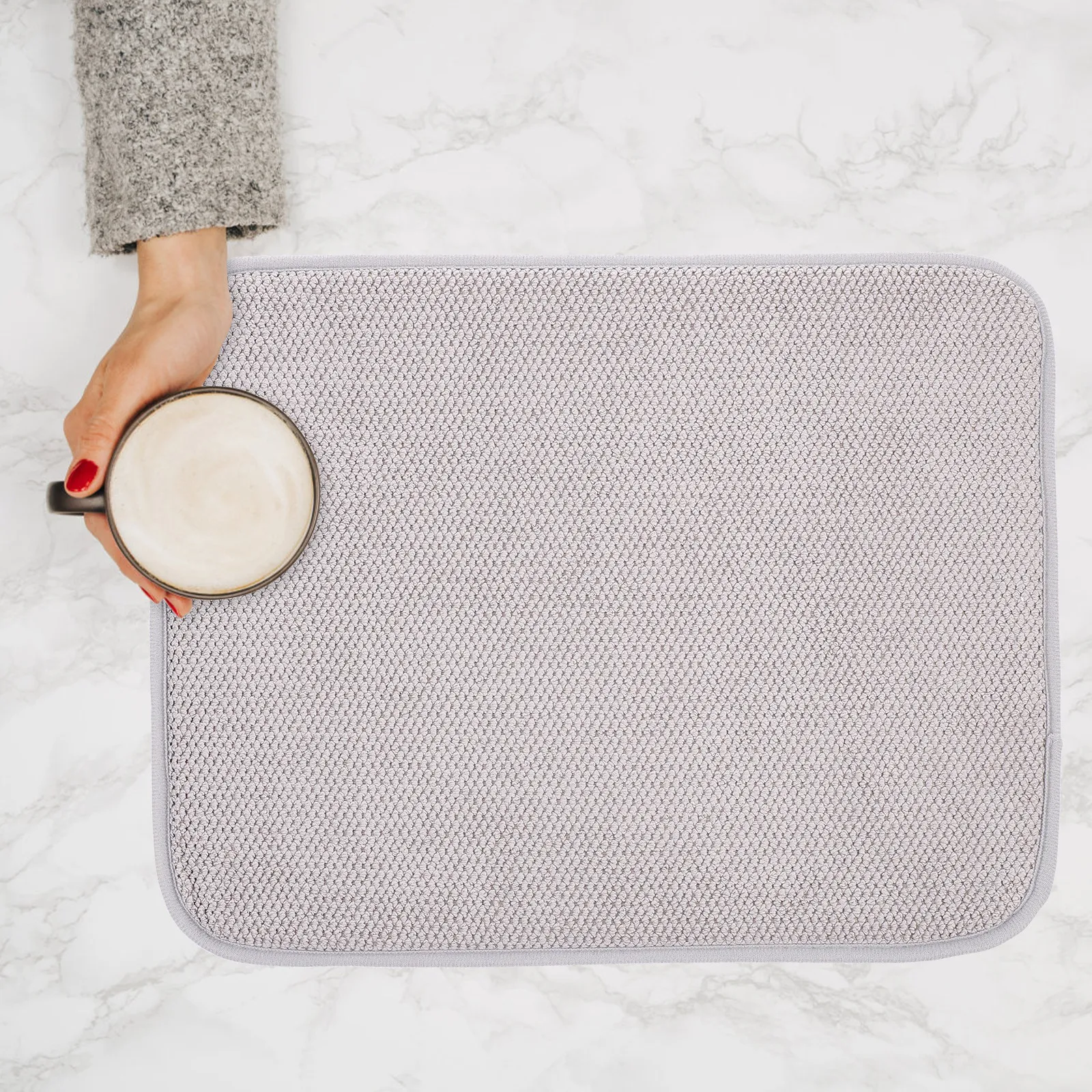2Pcs Quick Dry Water Absorption Pad Heat Insulation Multi-Function Reusable Counter Mat Household Drying Mat Kitchen Accessory