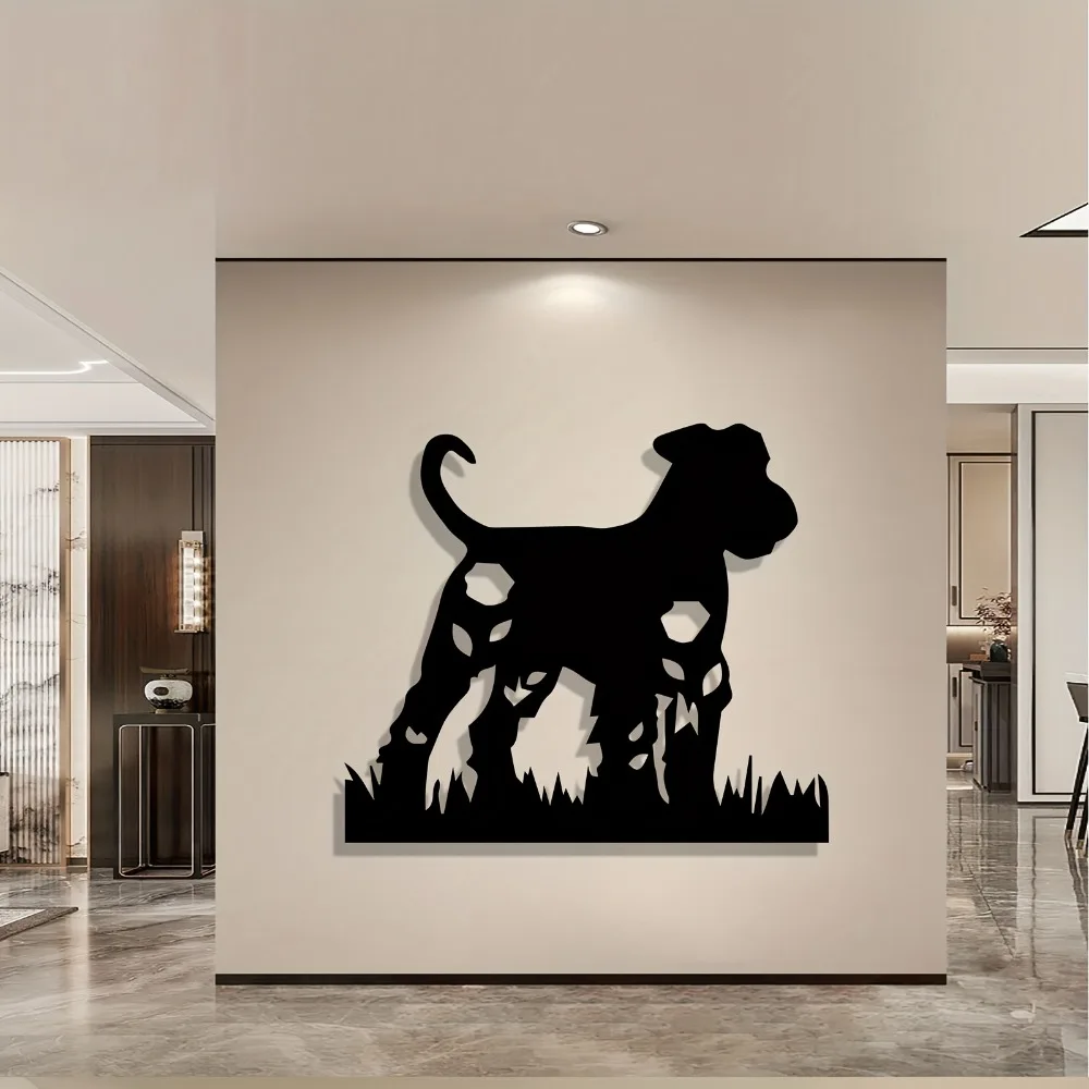 CIFBUY Iron Wall Art Dog Hound Silhouette Metal Sculpture Rustproof Hanging Plaque Rustic Home Decor Ornament